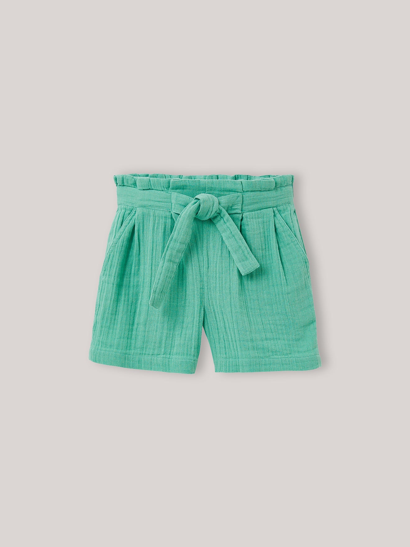 Meisjesshort in biokatoenen tetrastof