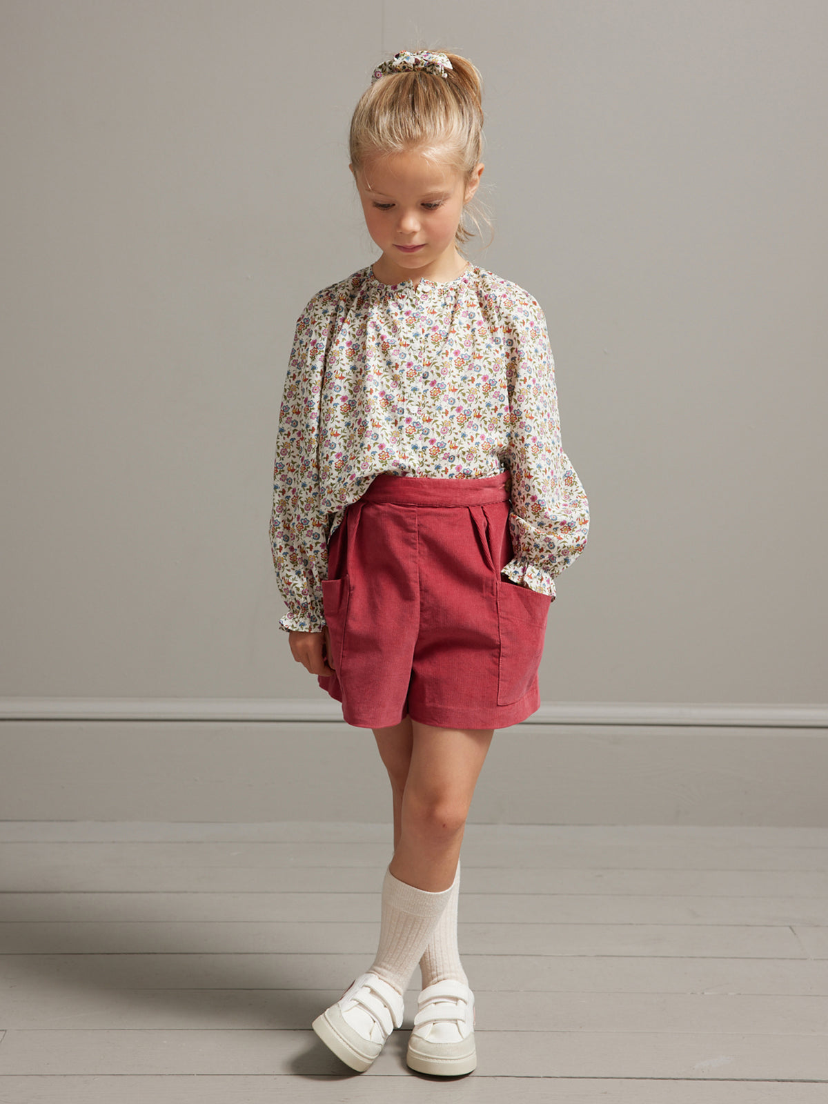 Meisjesshort in velours