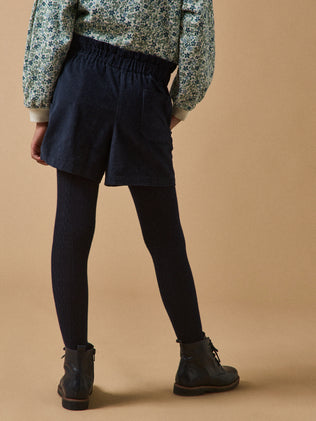 Paper bag meisjesshort in velours