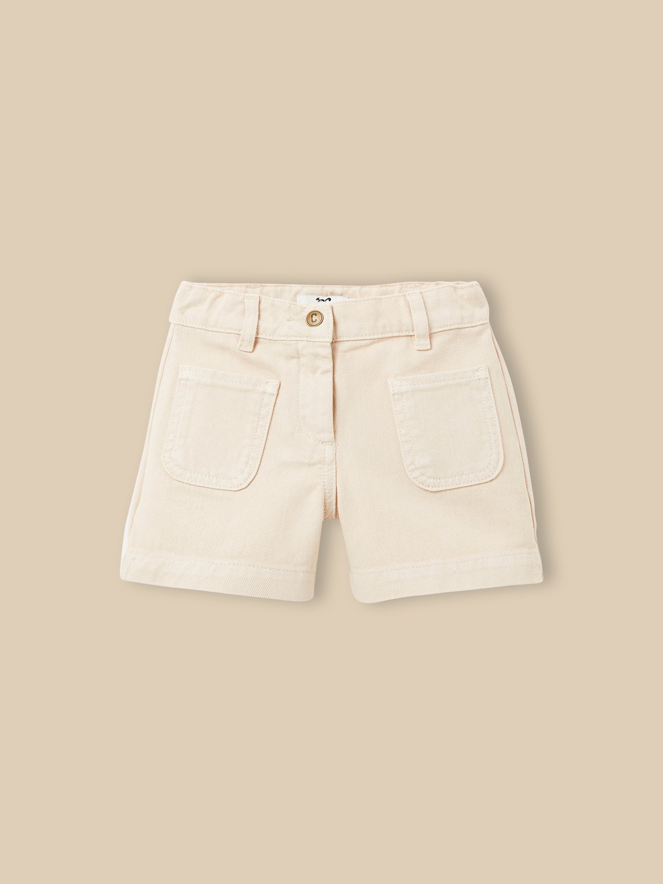 Short Fille denim couleur