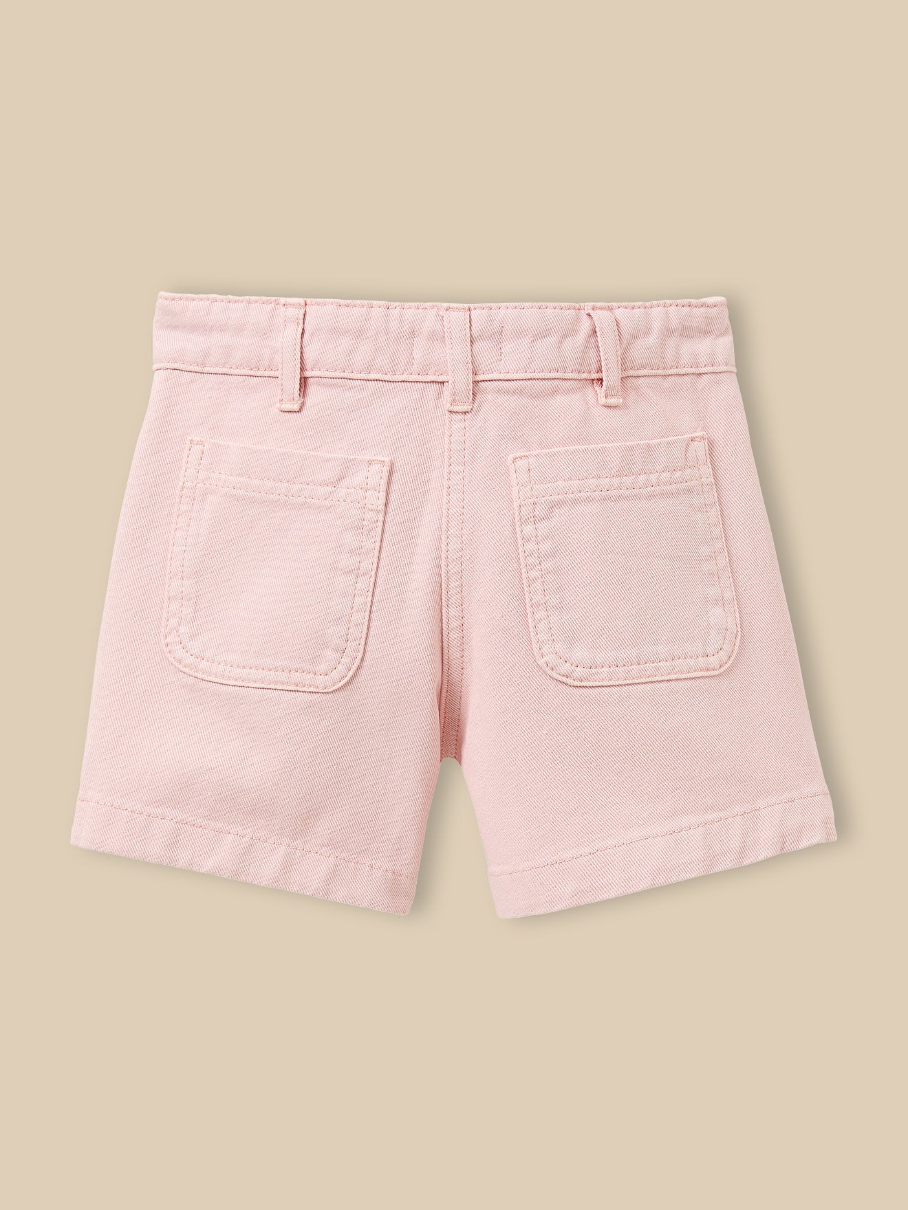 Meisjesshort in gekleurd denim