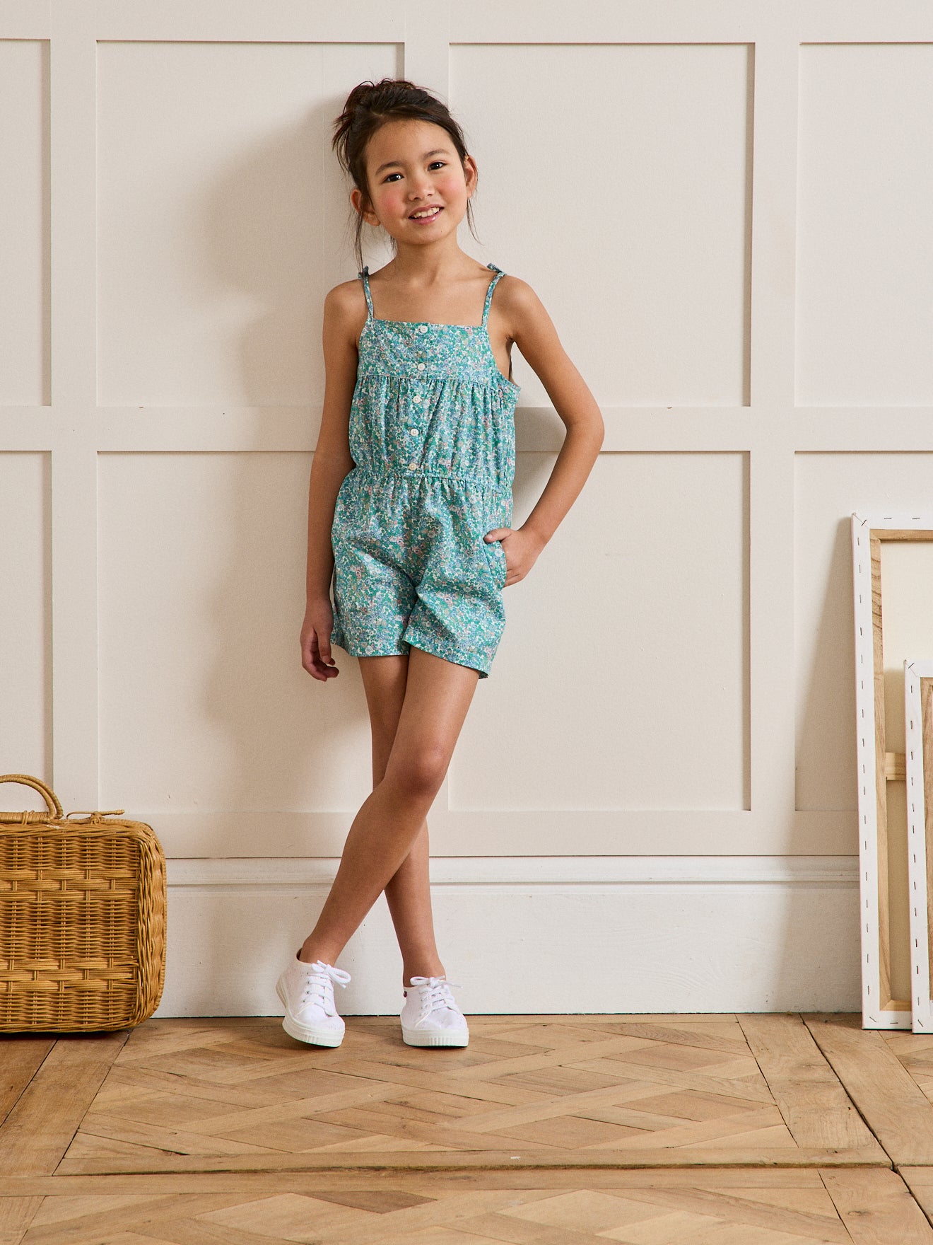 Meisjesplaysuit in Harriet Liberty-stof