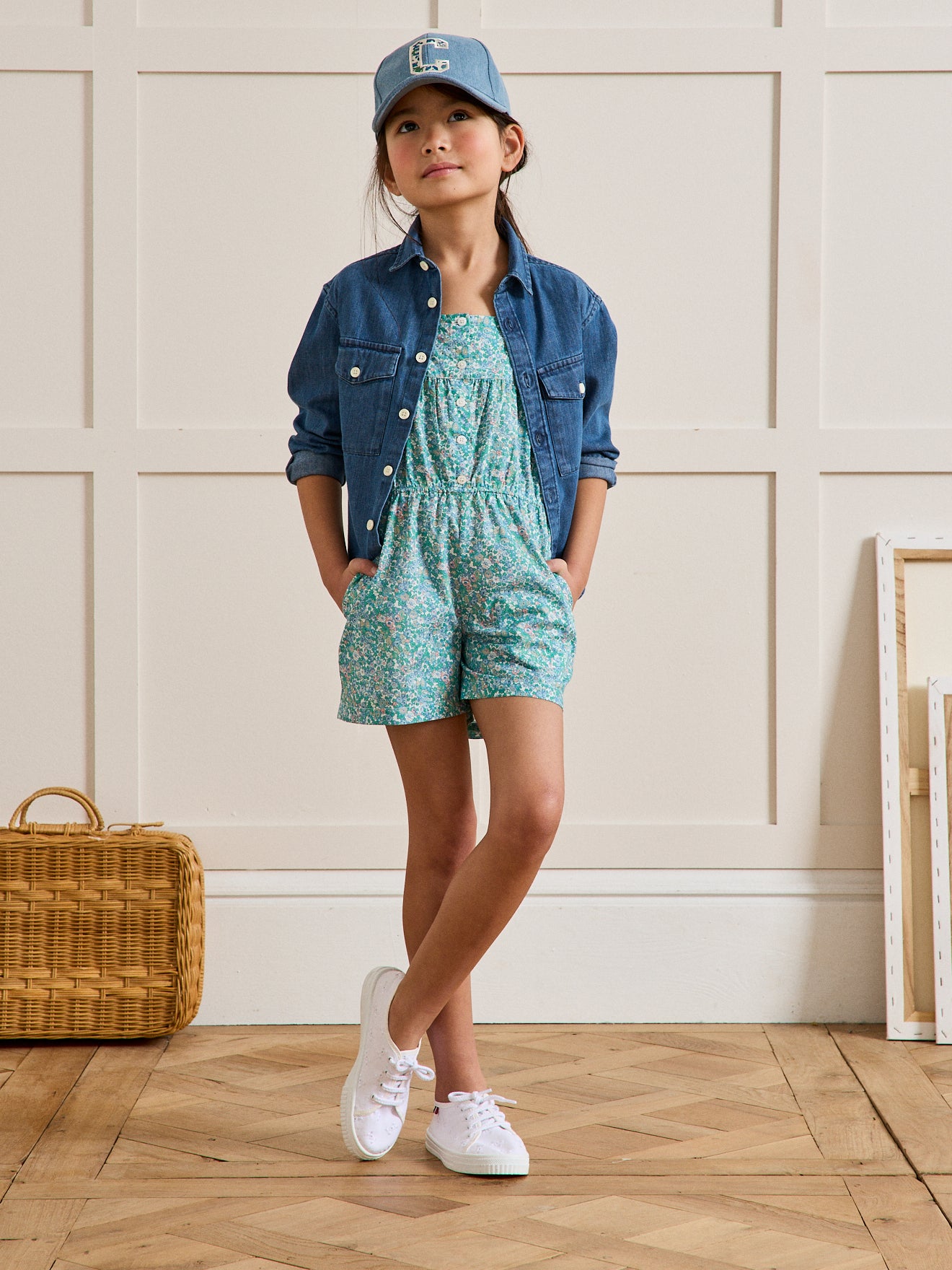Meisjesplaysuit in Harriet Liberty-stof