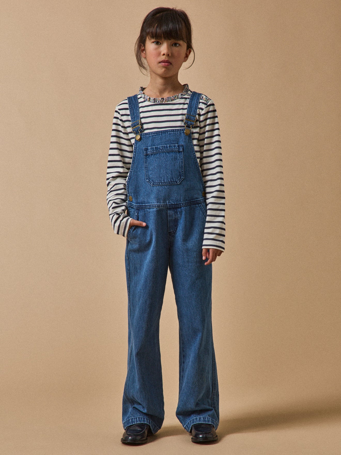 Meisjessalopette in denim