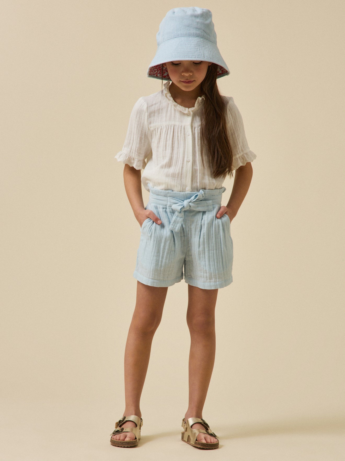 Meisjesshort in tetrastof - Junior collectie