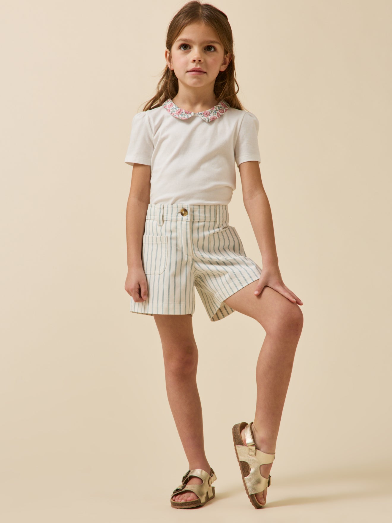 Gestreepte meisjesshort