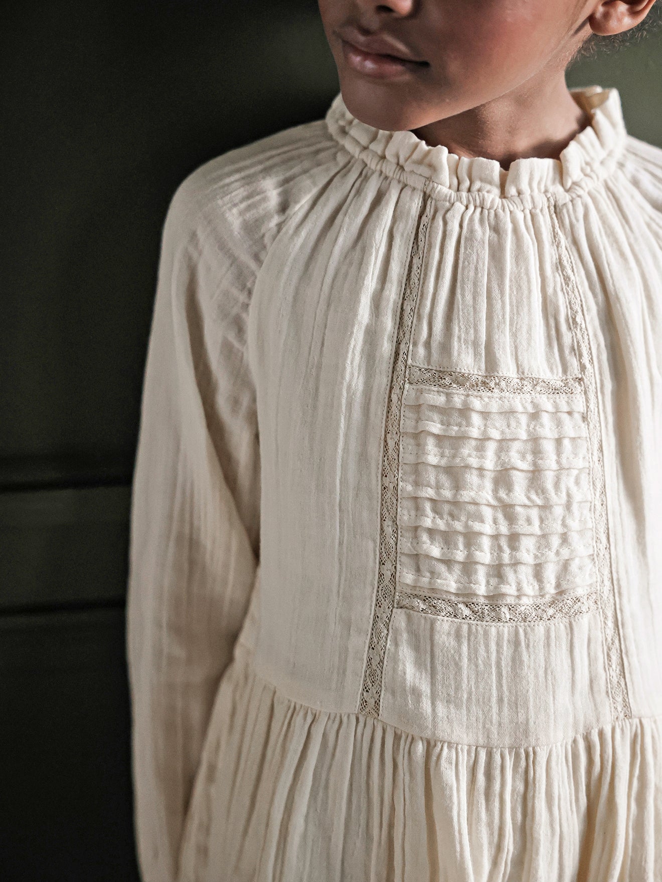 Robe Fille en gaze de coton