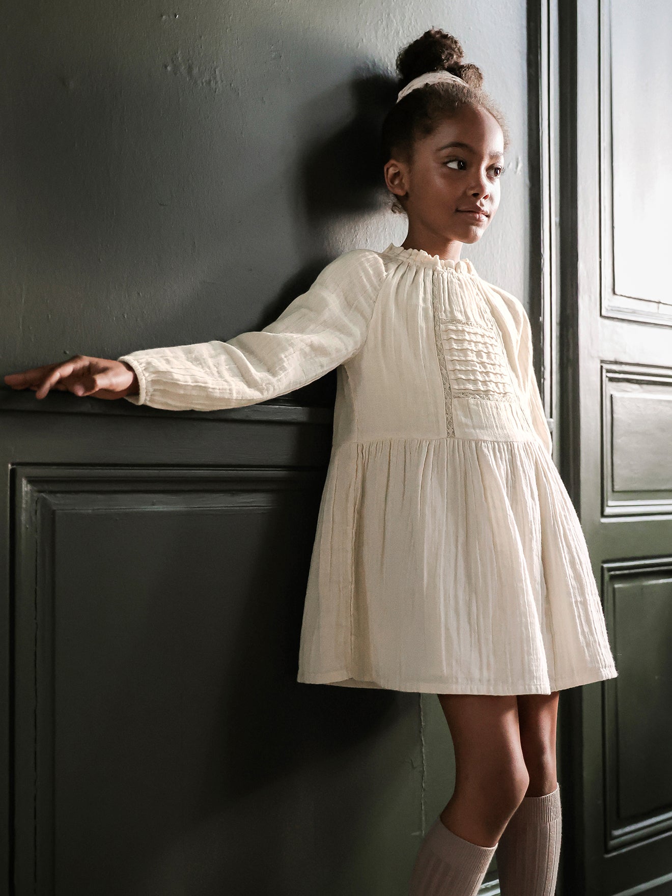 Robe Fille en gaze de coton