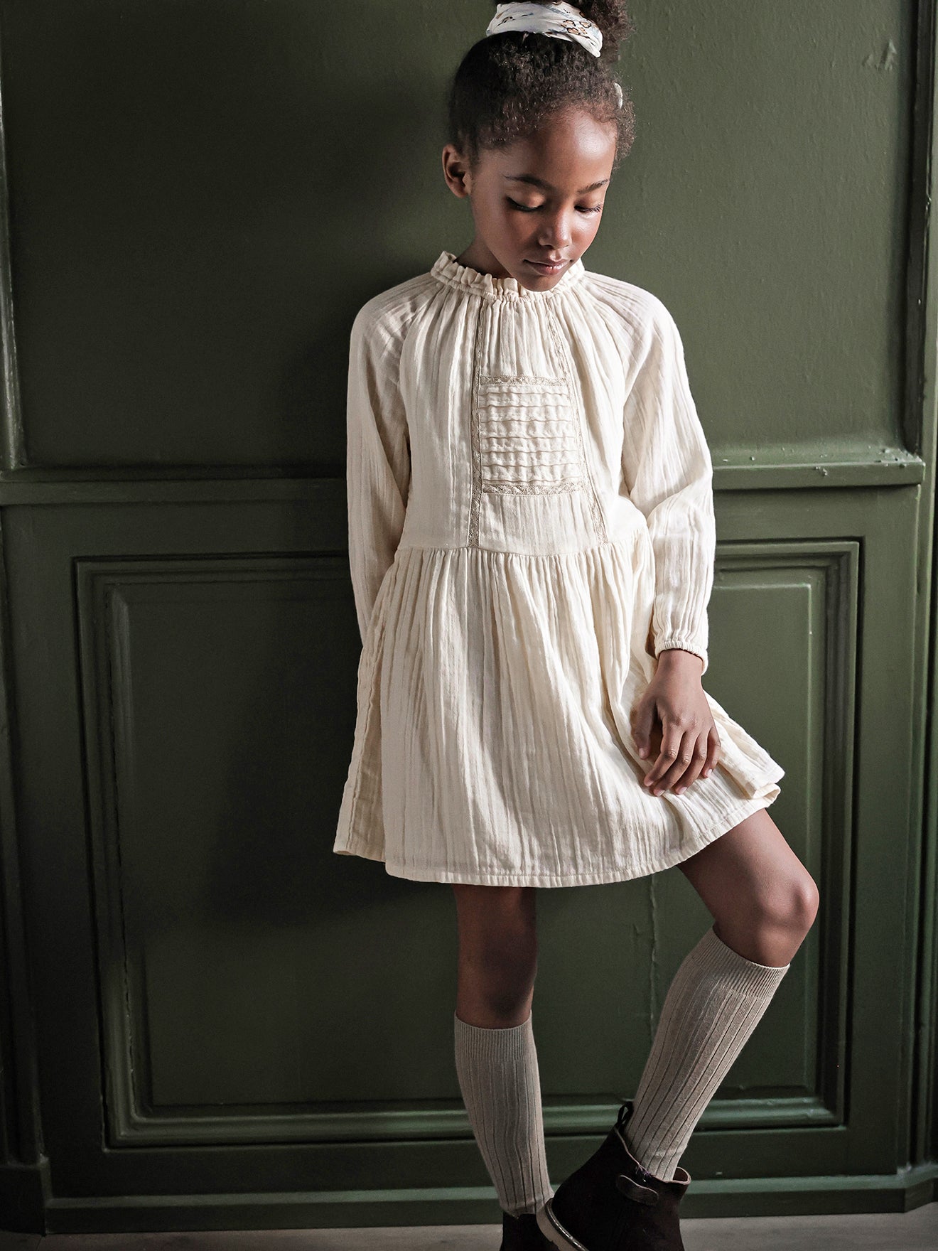 Robe Fille en gaze de coton