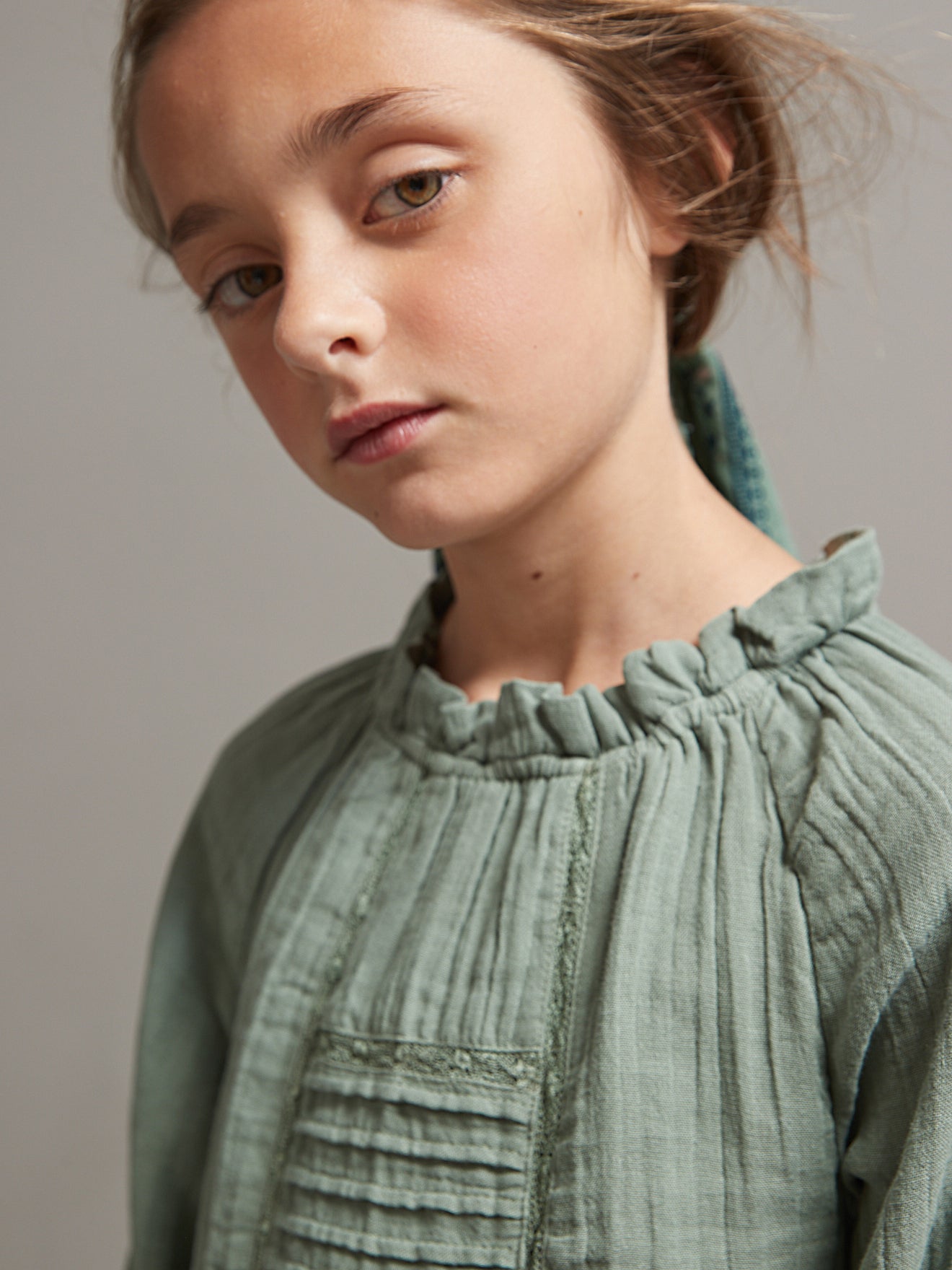 Robe Fille en gaze de coton