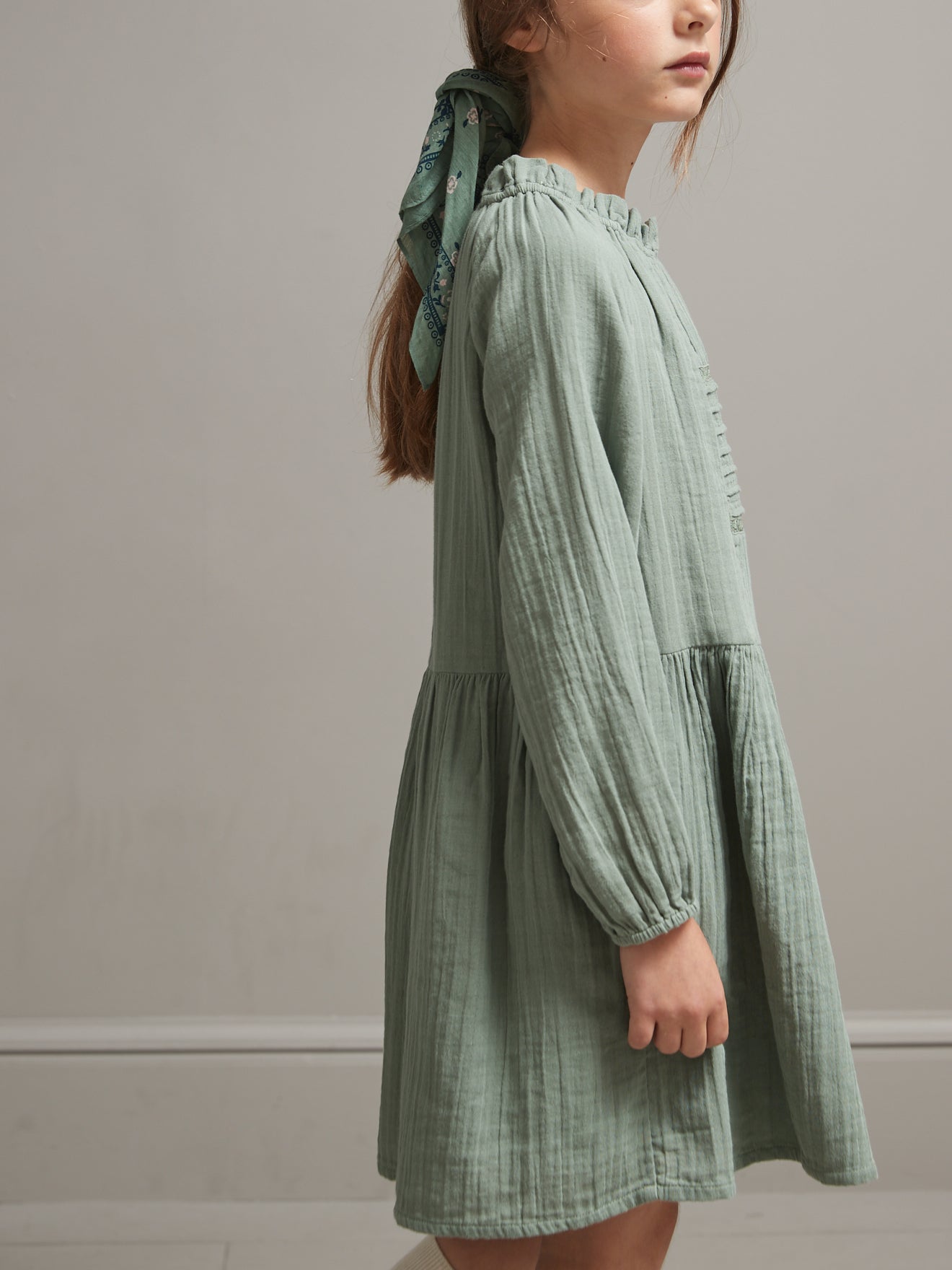 Robe Fille en gaze de coton