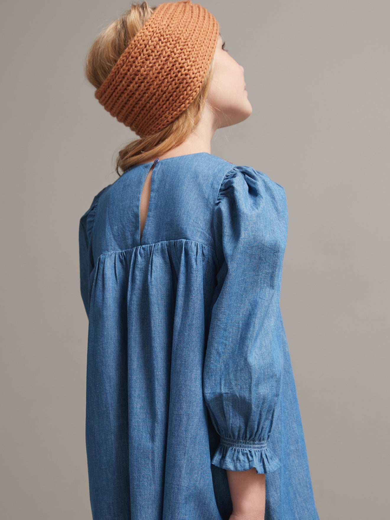Robe fille en denim light