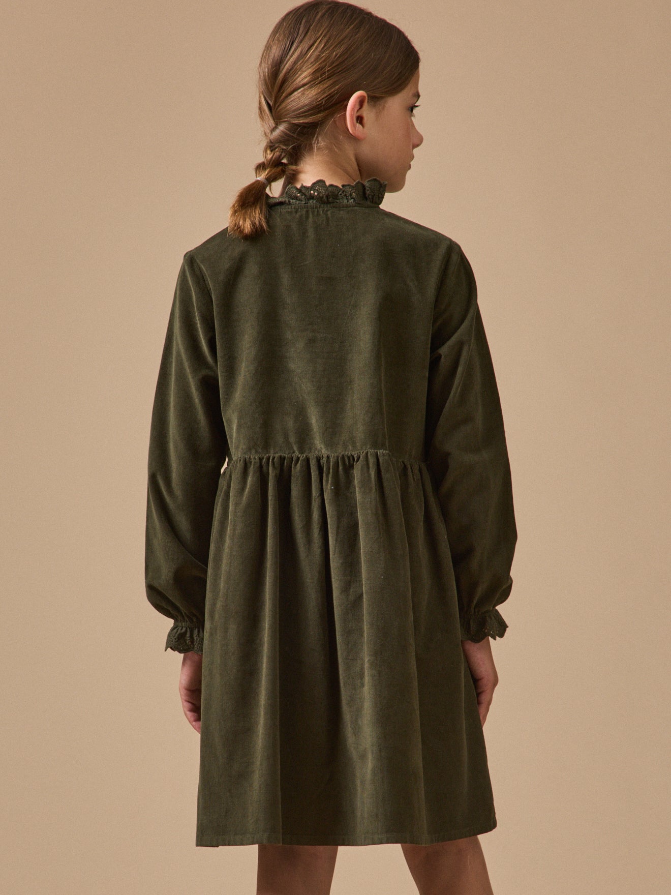 Velours meisjesjurk