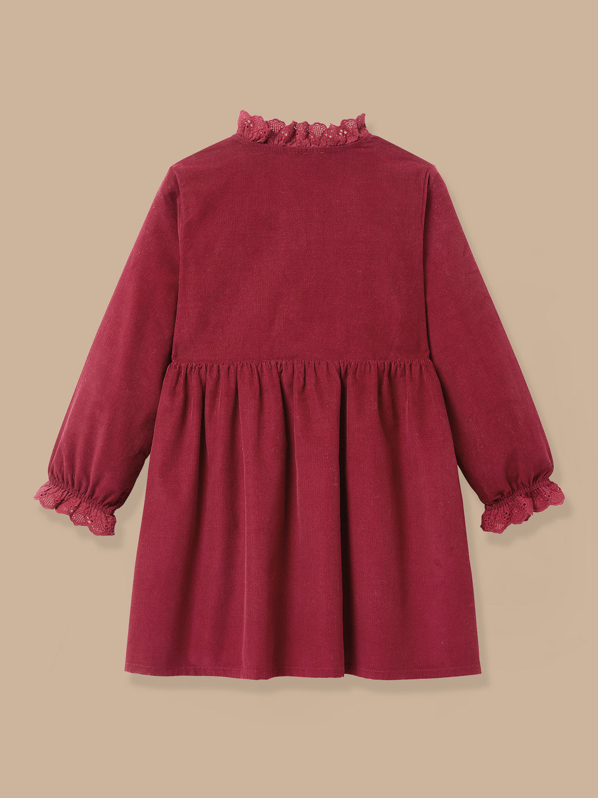 Velours meisjesjurk