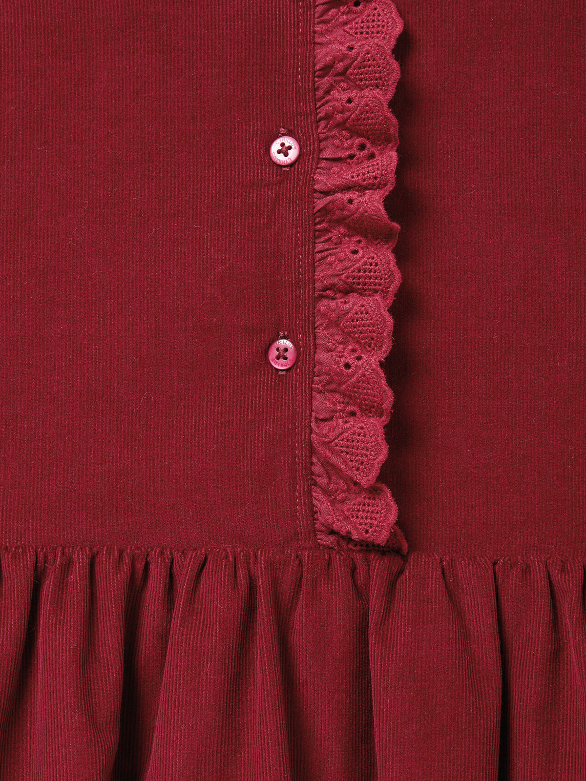 Velours meisjesjurk