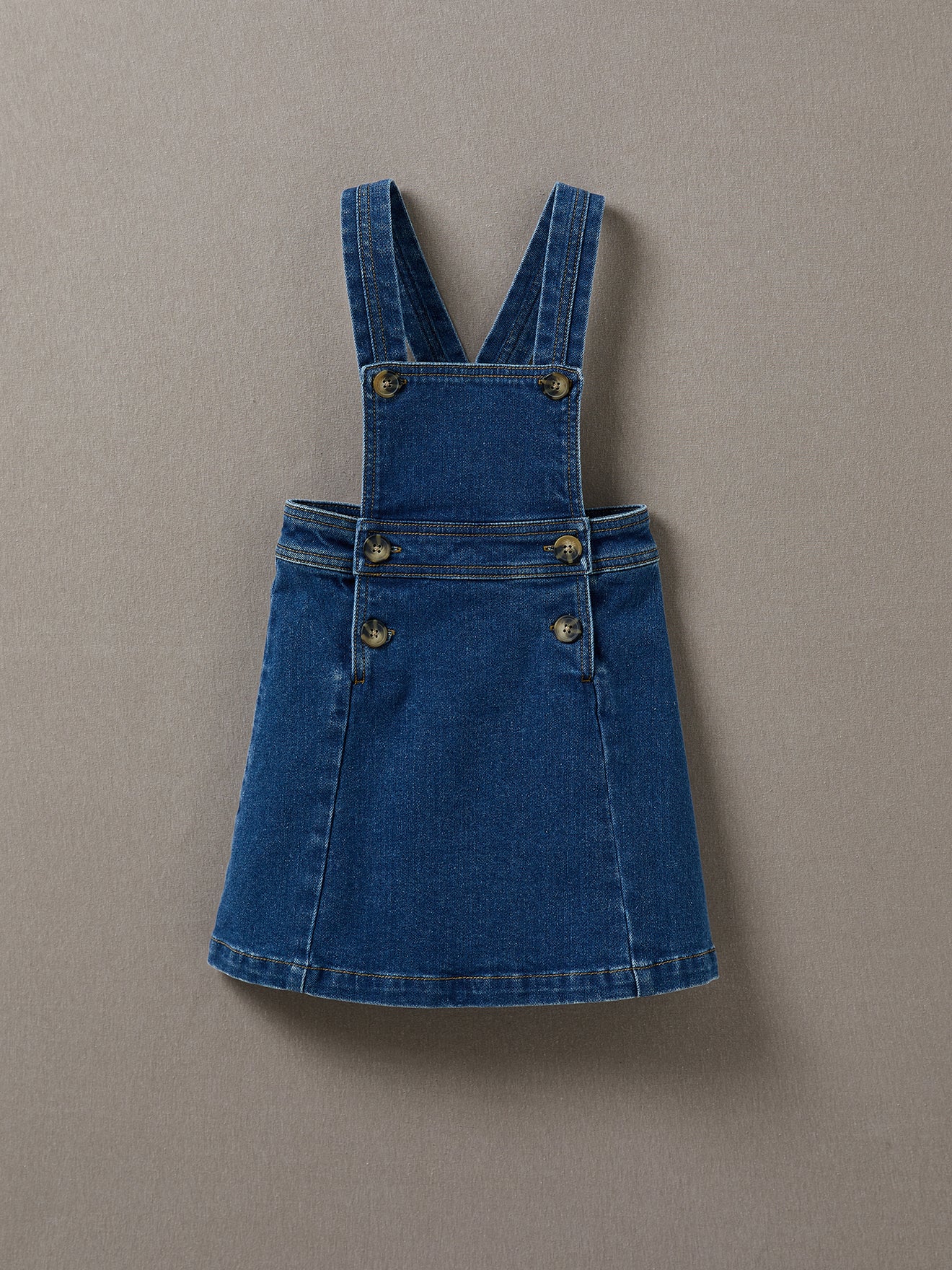Meisjesjurk in salopettestijl van denim