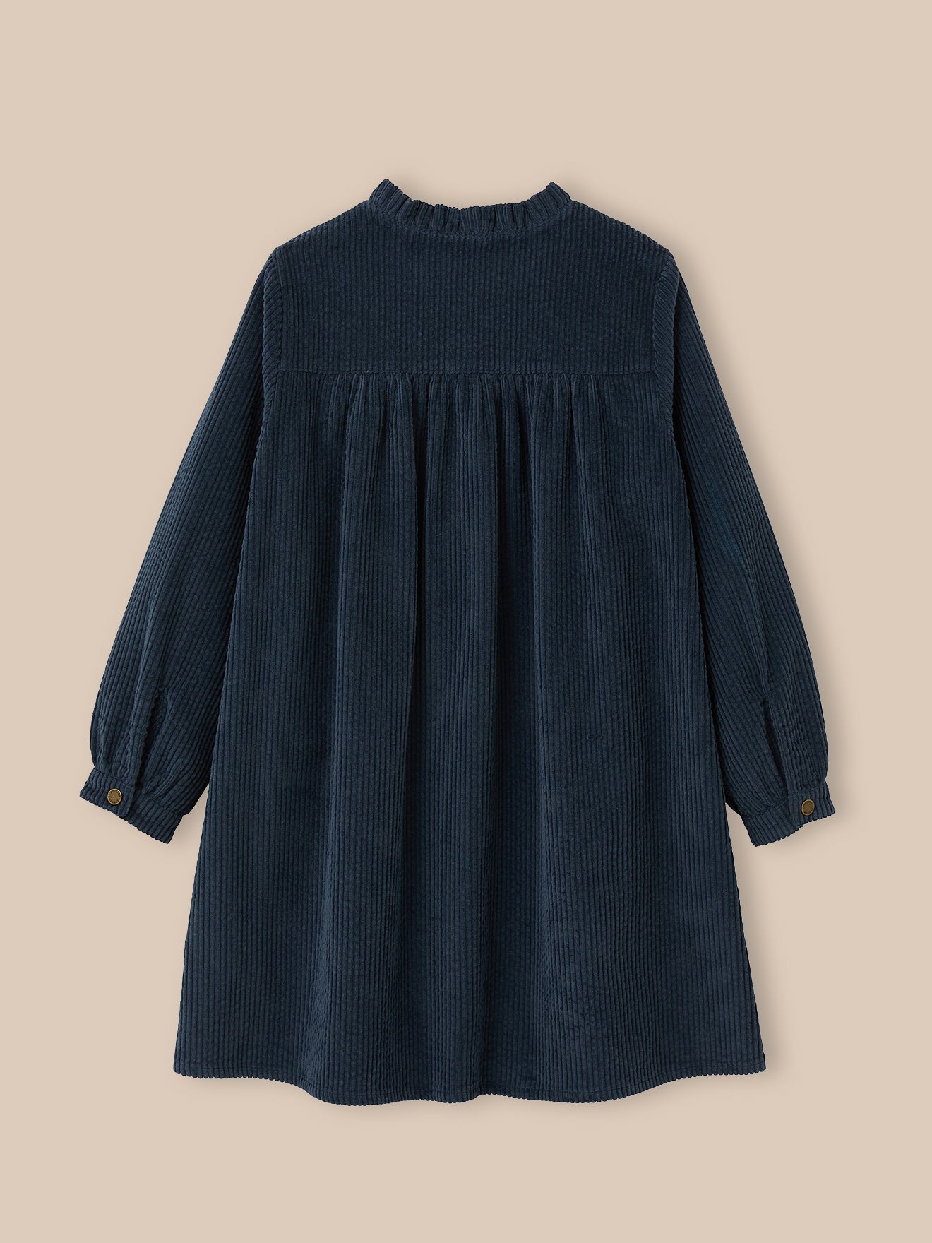 Robe chemise Fille en velours gaufré