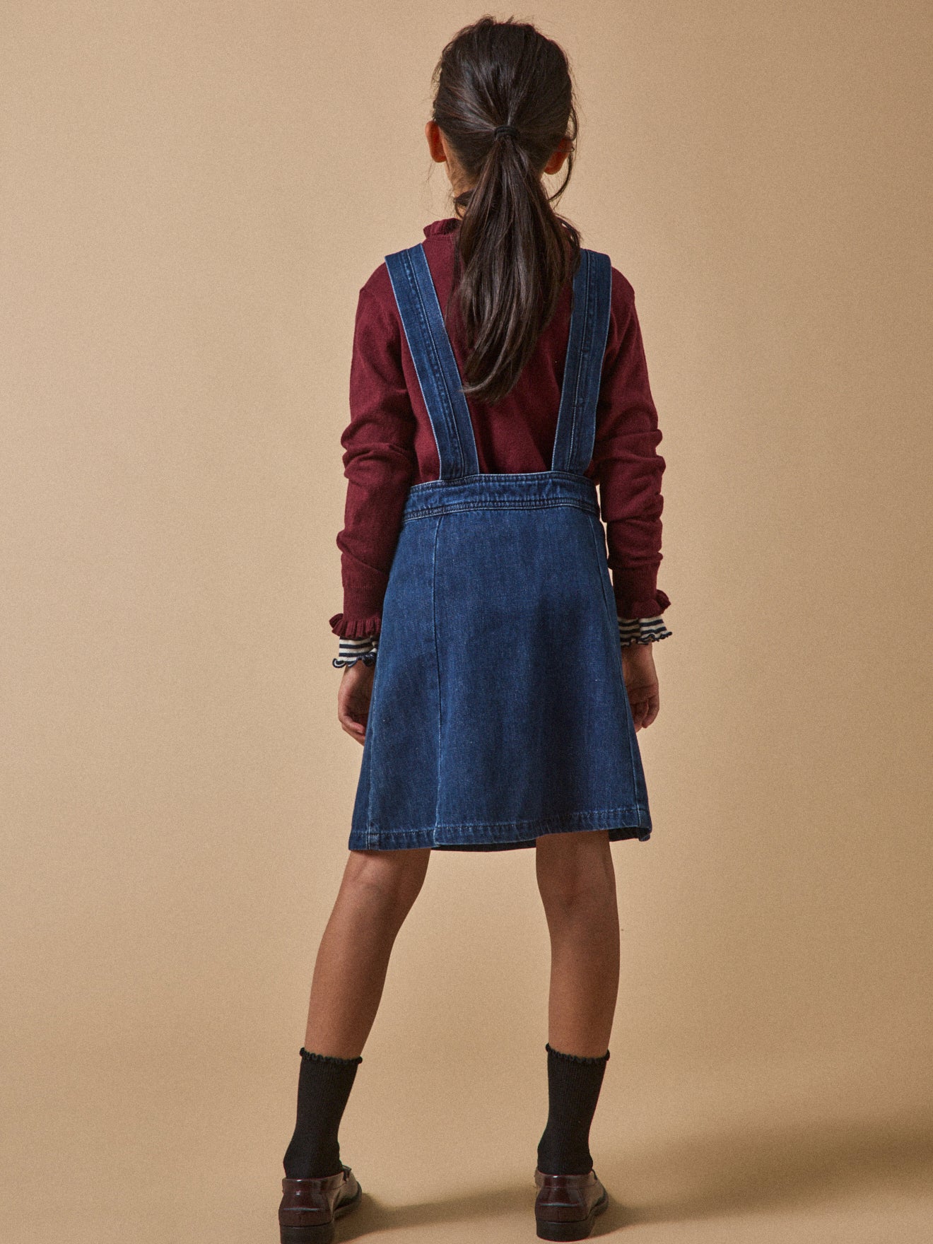 Robe tablier en denim Fille