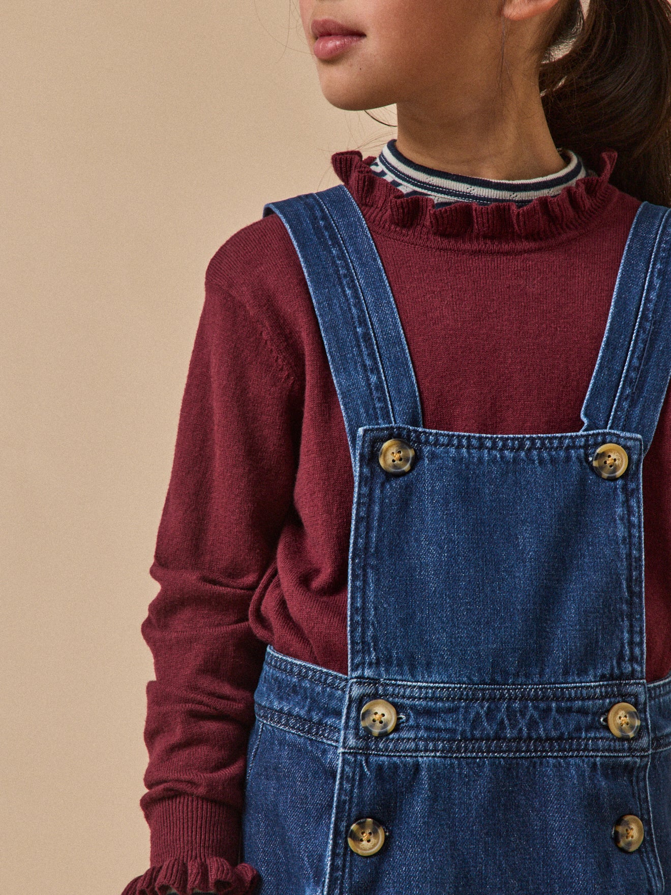 Robe tablier en denim Fille