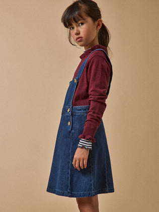 Overgooierjurk in denim voor meisjes