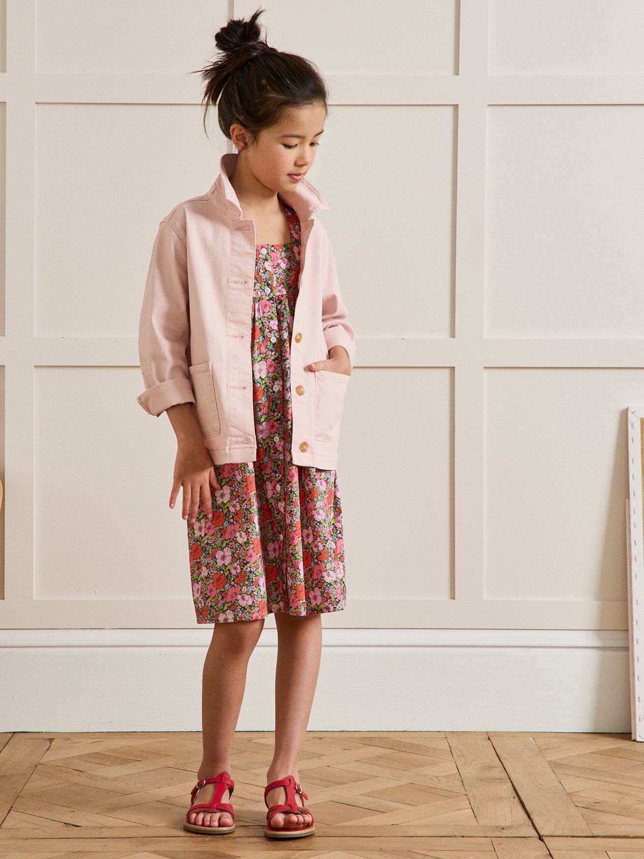 Meisjesjurk in Meadow Song Liberty-stof