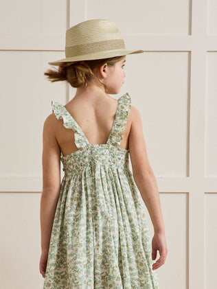 Meisjesjurk met bandjes - Mireille print