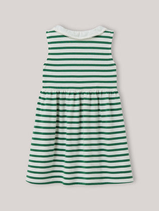 Jersey meisjesjurk in marinestijl - Biokatoen