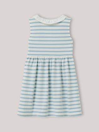 Jersey meisjesjurk in marinestijl - Biokatoen