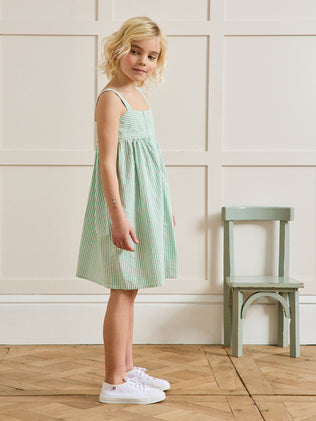 Robe Fille seersucker rayé