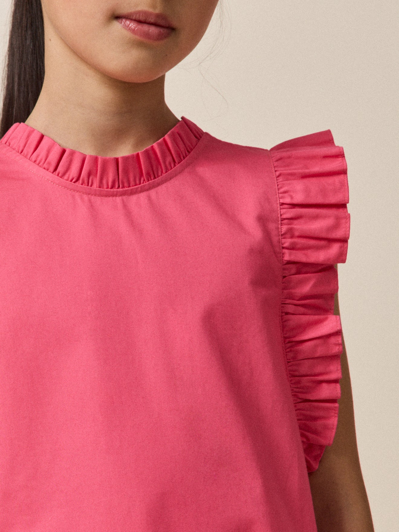 Meisjesjurk Charlotte in katoensatijn - Couturecollectie