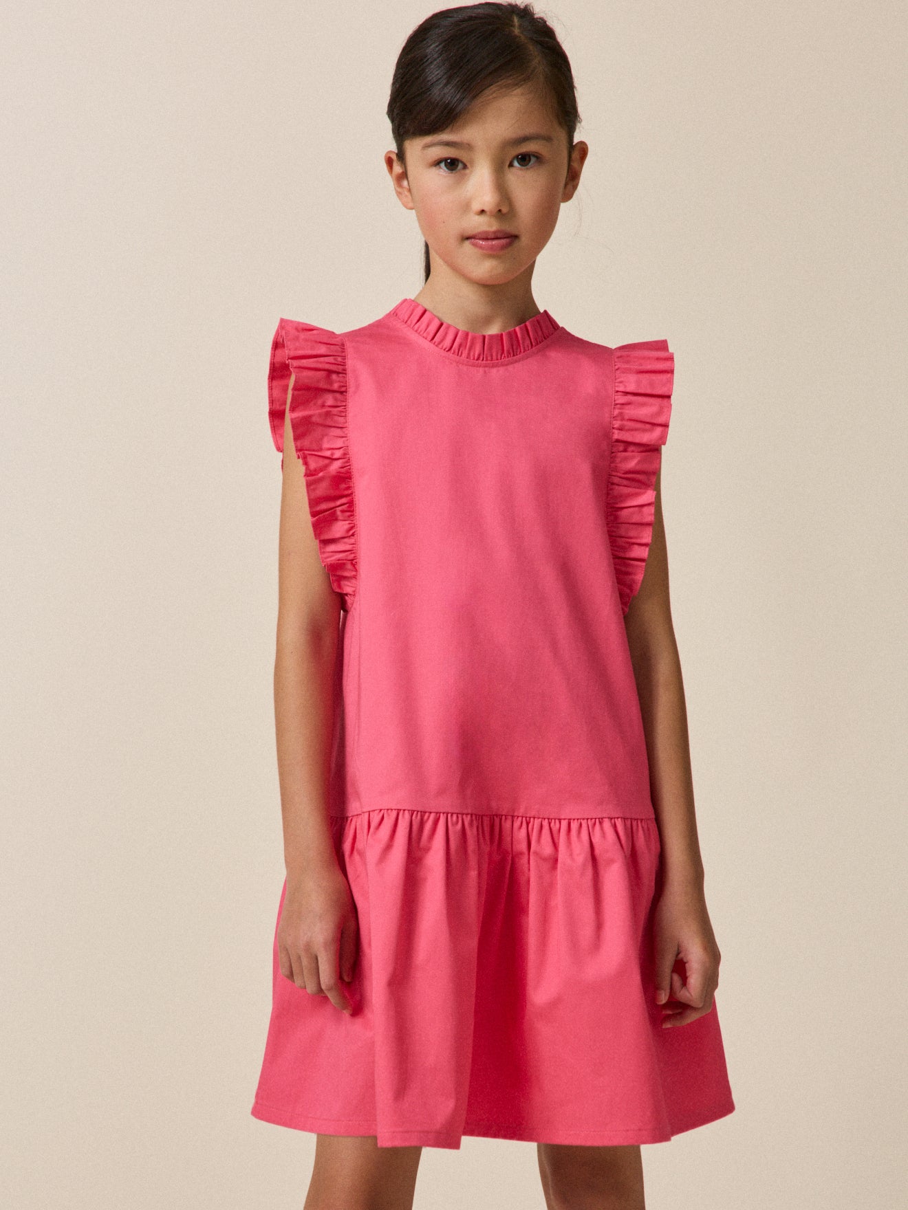 Meisjesjurk Charlotte in katoensatijn - Couturecollectie