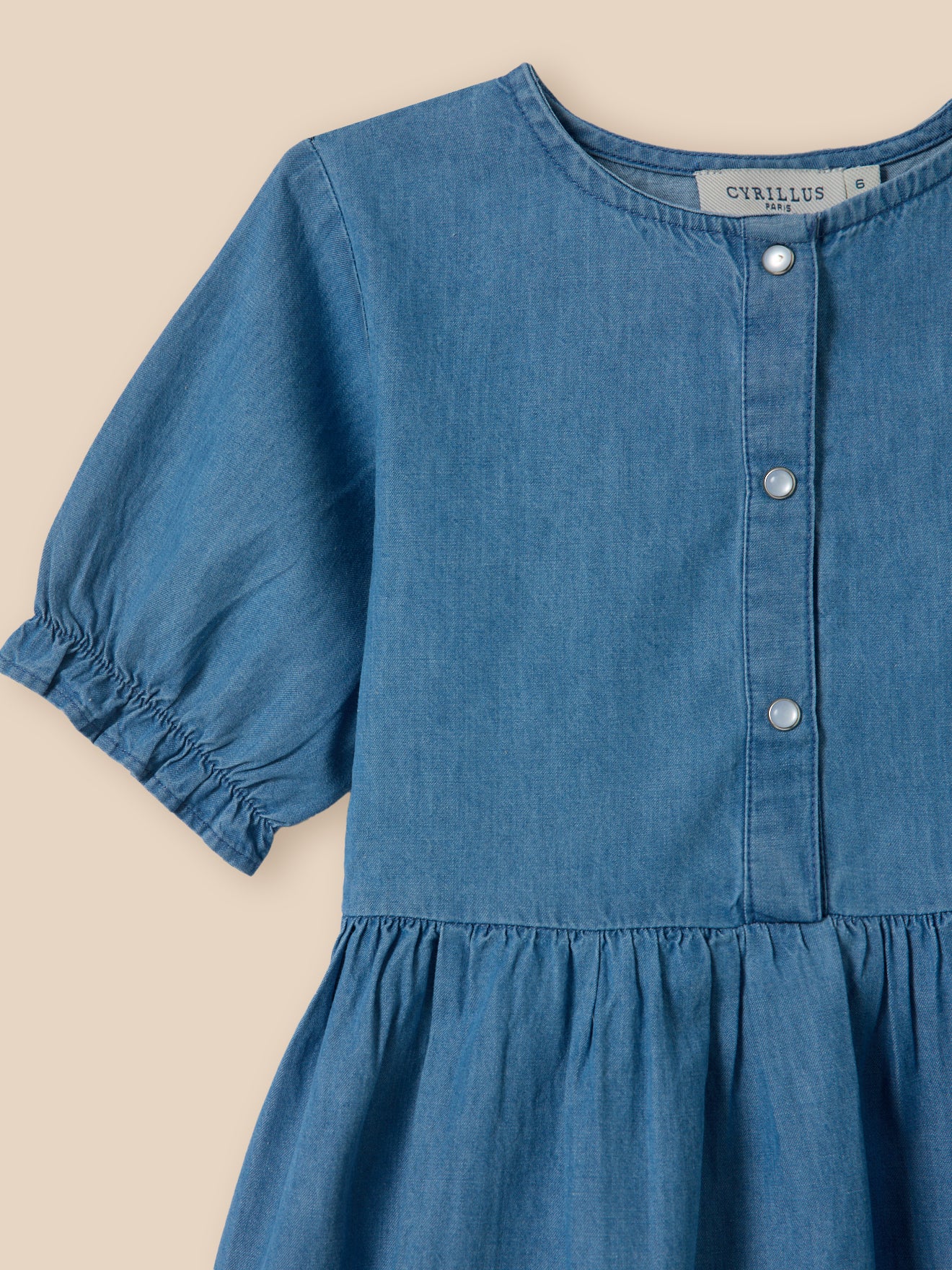 Meisjesjurk in light denim