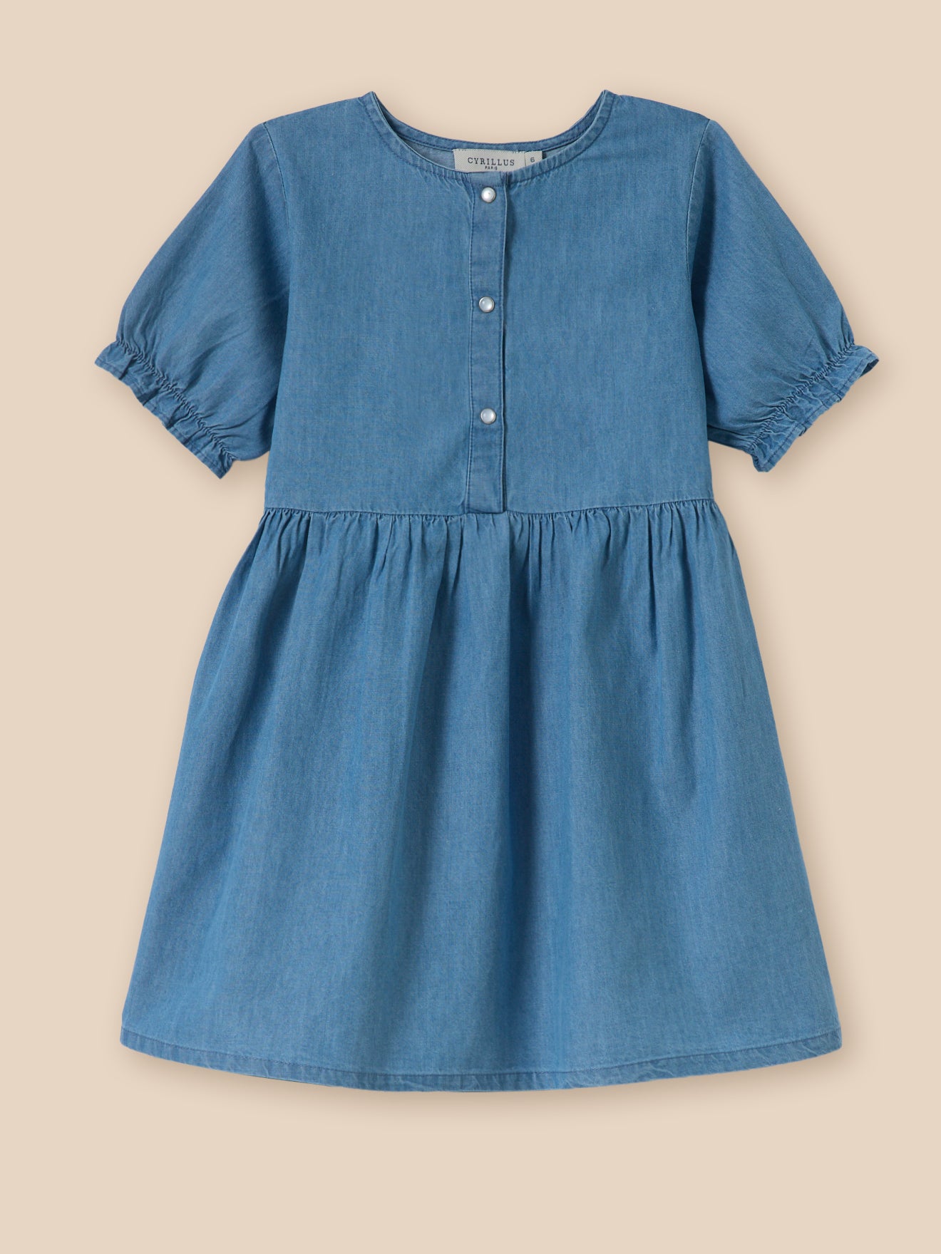 Meisjesjurk in light denim
