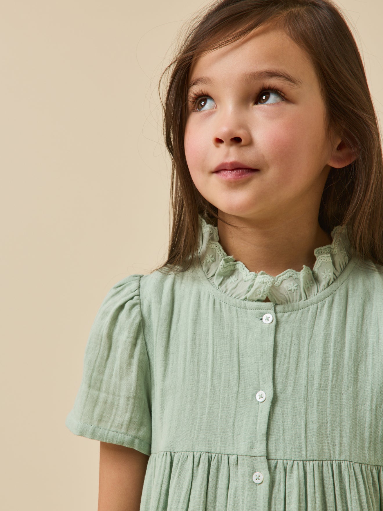 Meisjesjurk in tetrastof