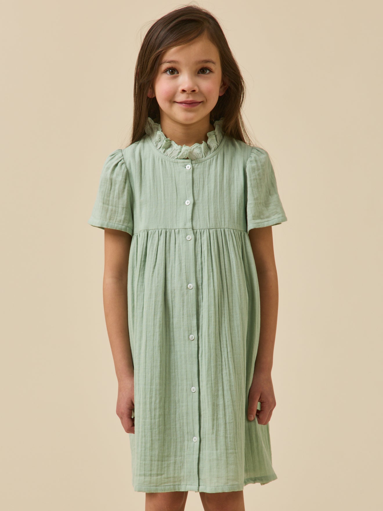 Meisjesjurk in tetrastof