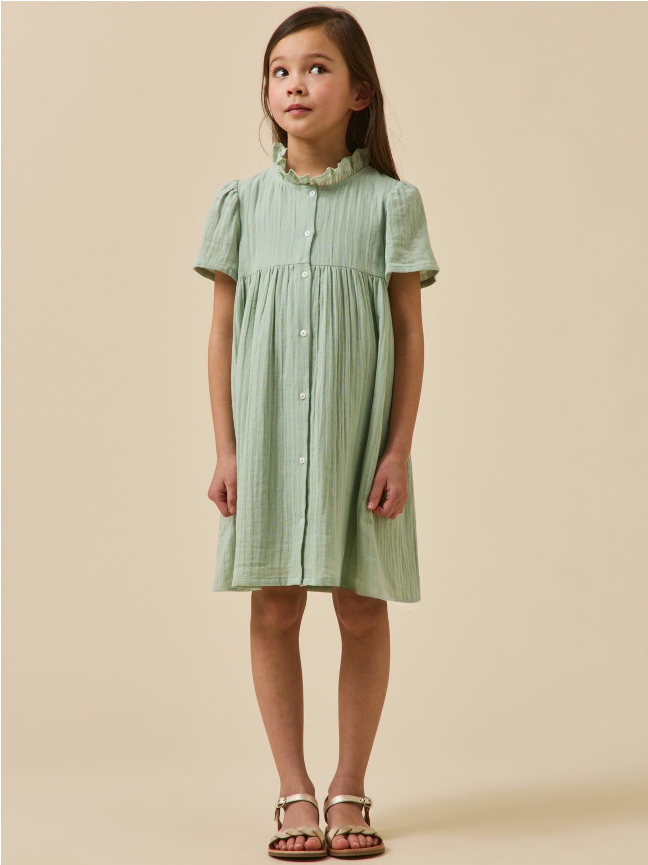 Meisjesjurk in tetrastof