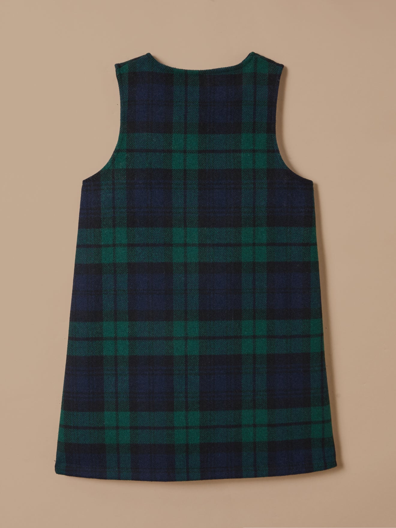 Robe chasuble imprimée tartan Fille