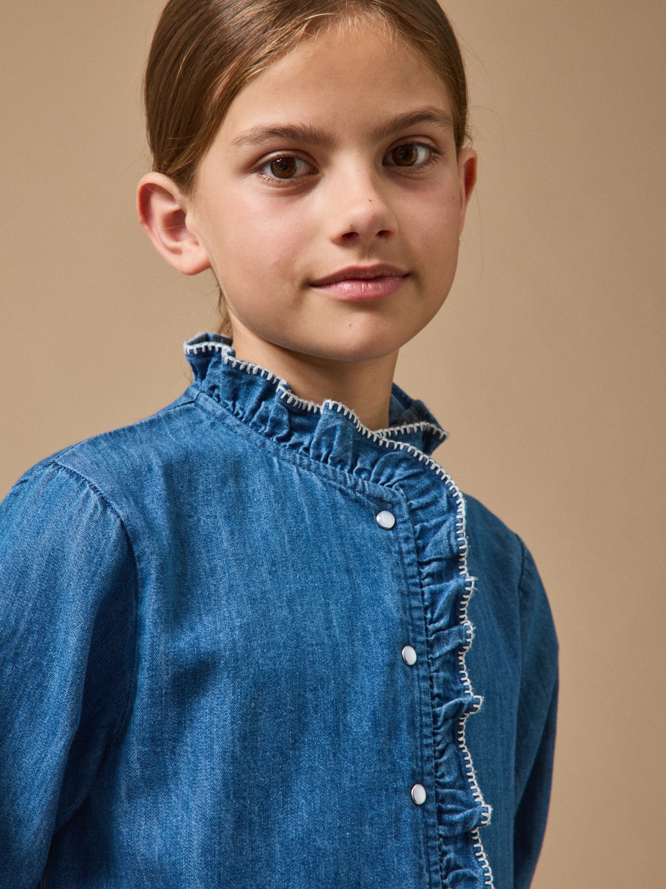 Meisjesjurk in denim
