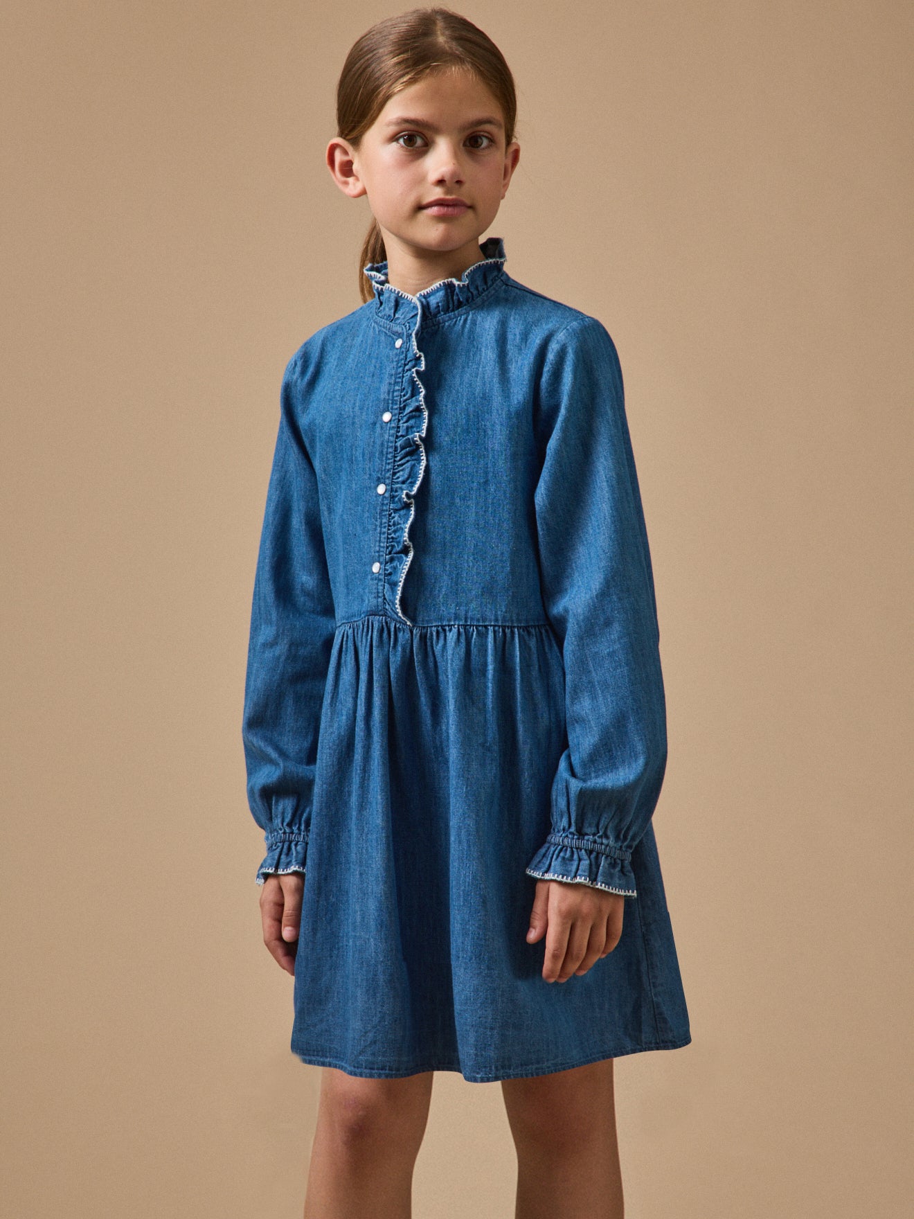 Meisjesjurk in denim