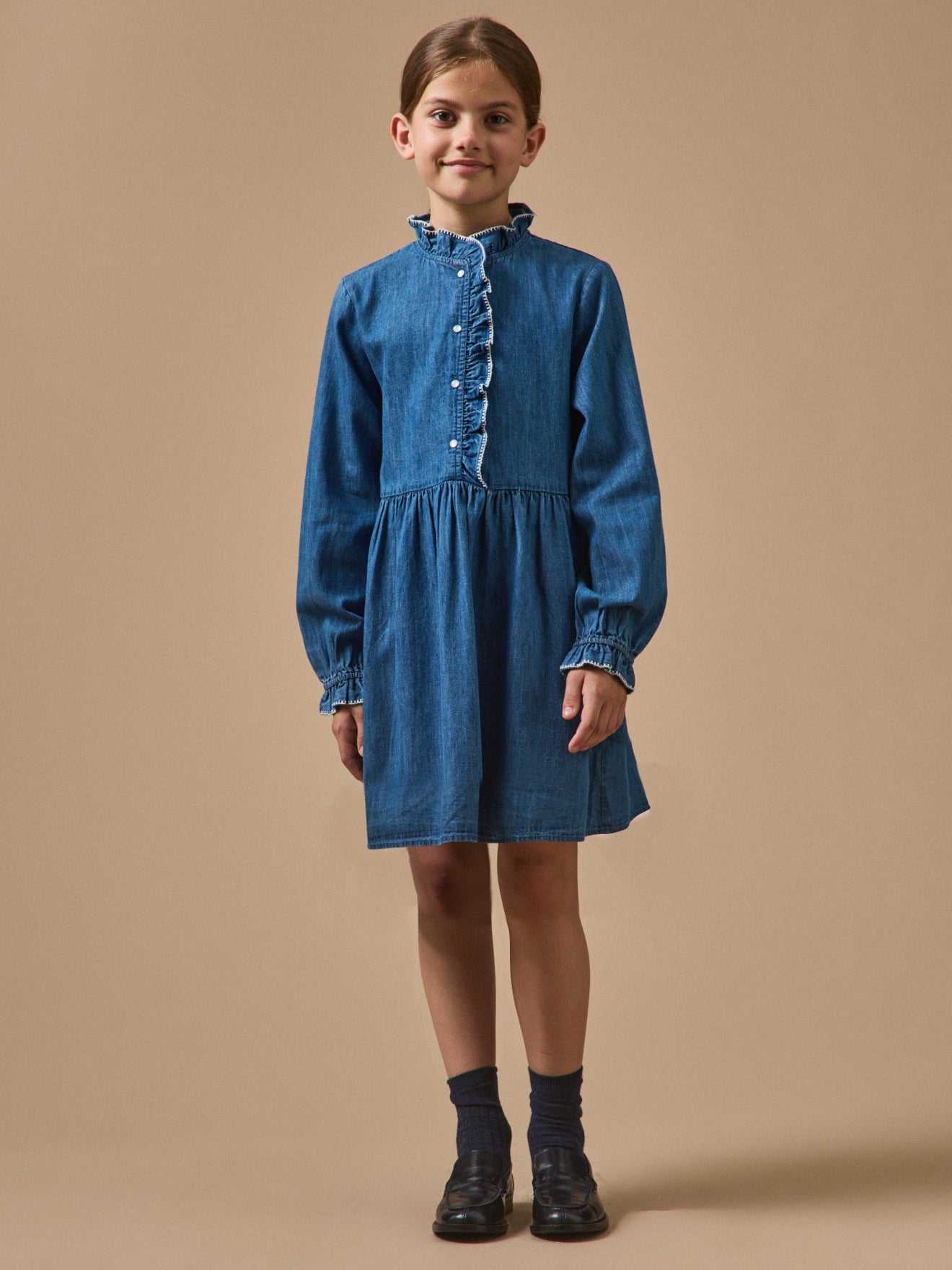 Meisjesjurk in denim