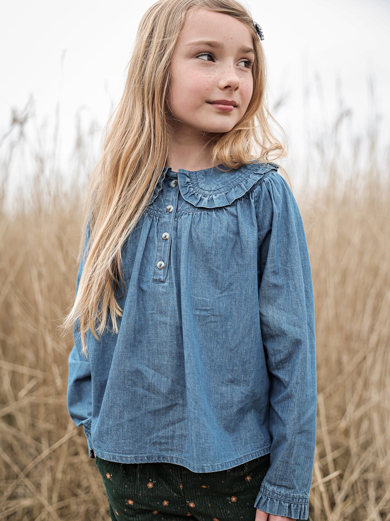 Tunique Fille en denim léger