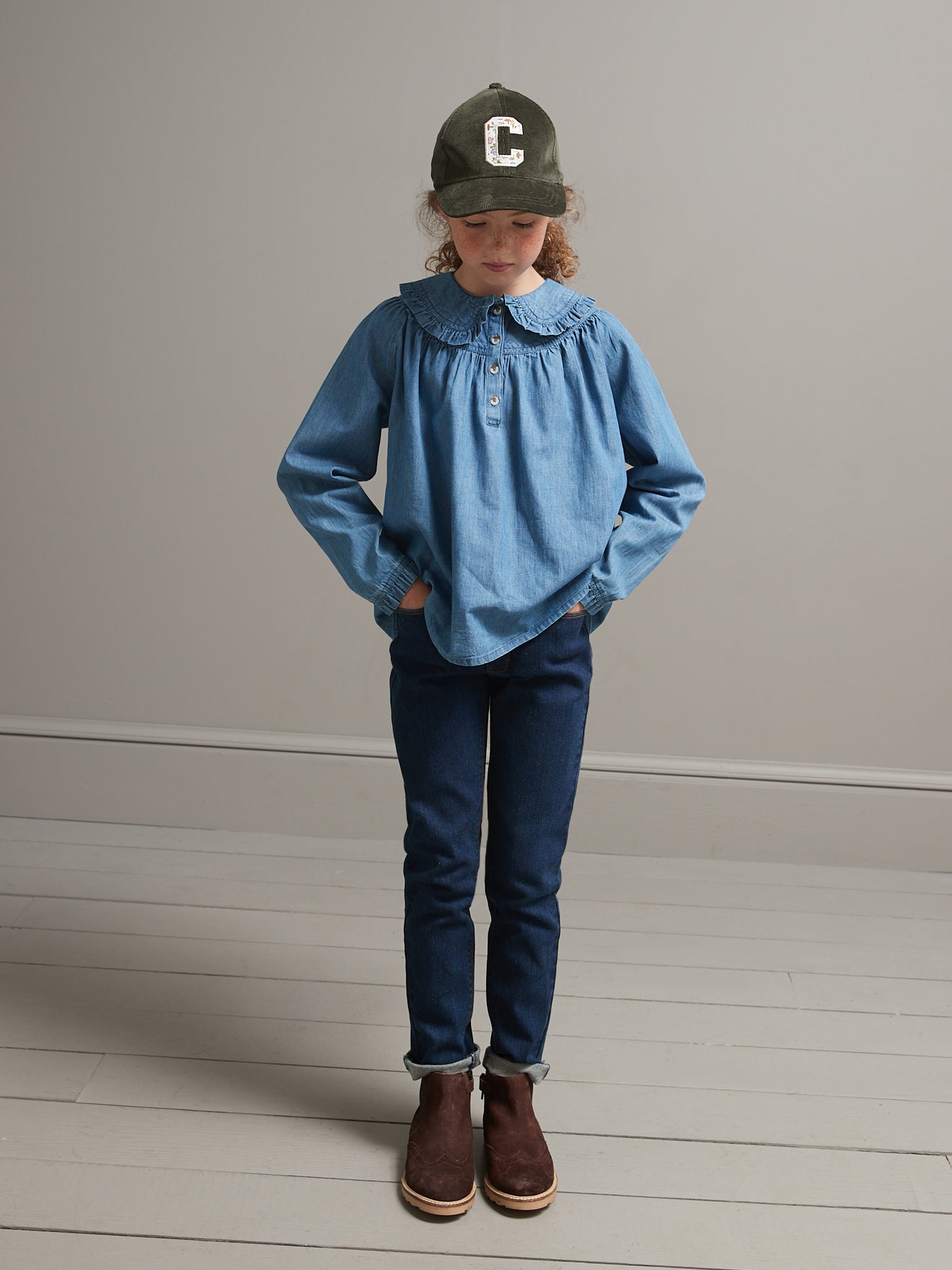 Tunique Fille en denim léger