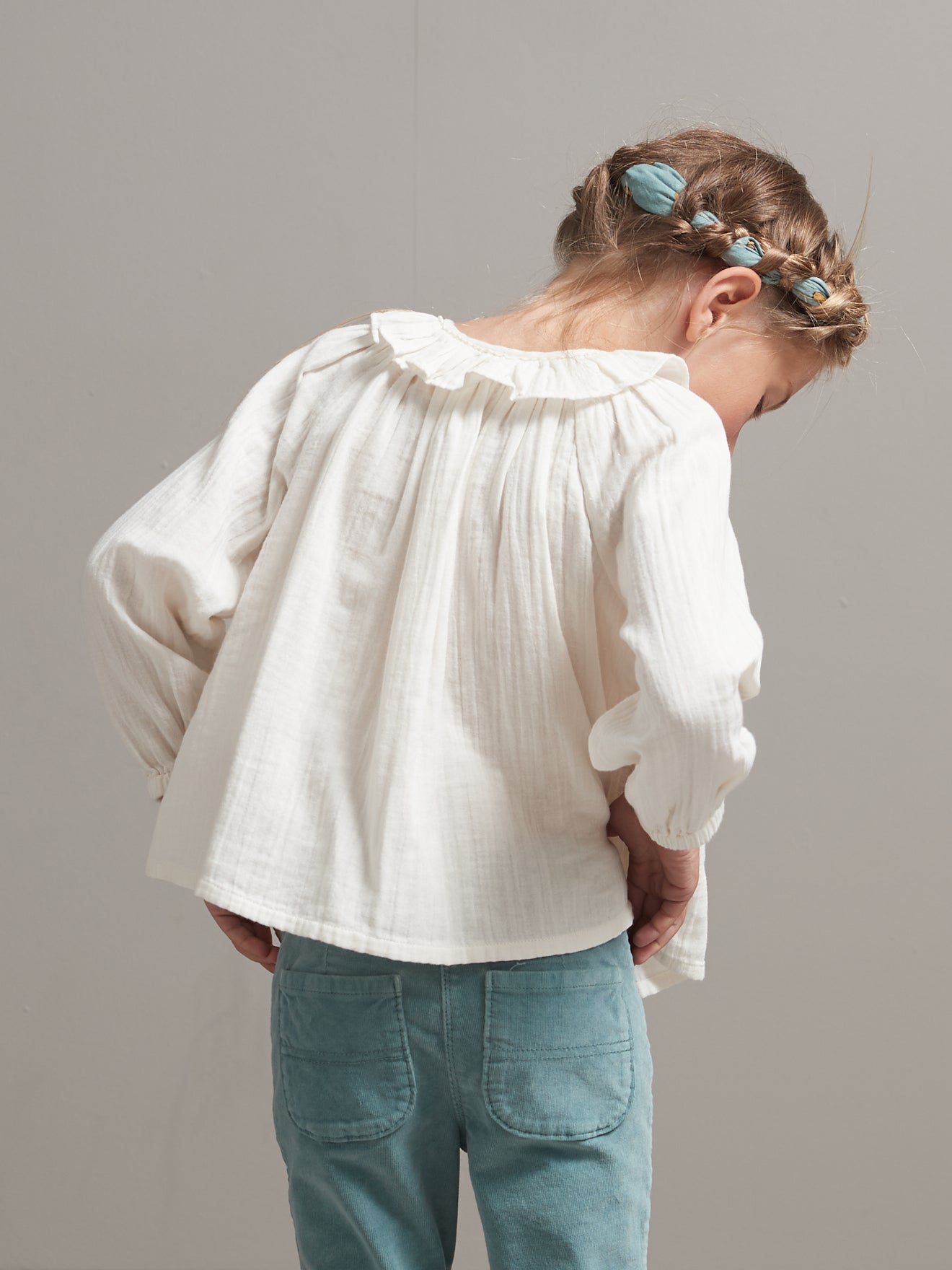 Blouse Fille en gaze de coton
