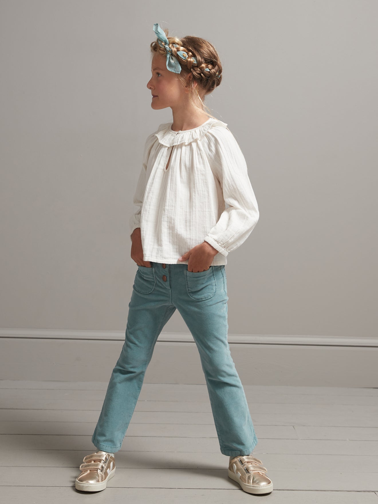 Blouse Fille en gaze de coton