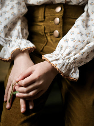 Blouse en velours Fille imprimé Kate