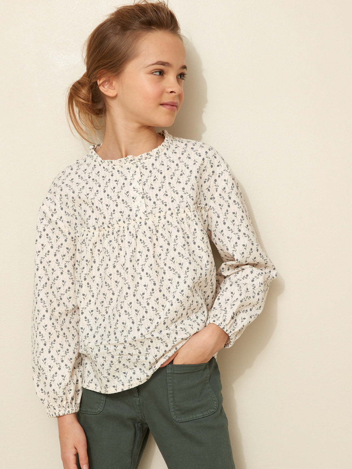 Meisjesbloes met Maggie print