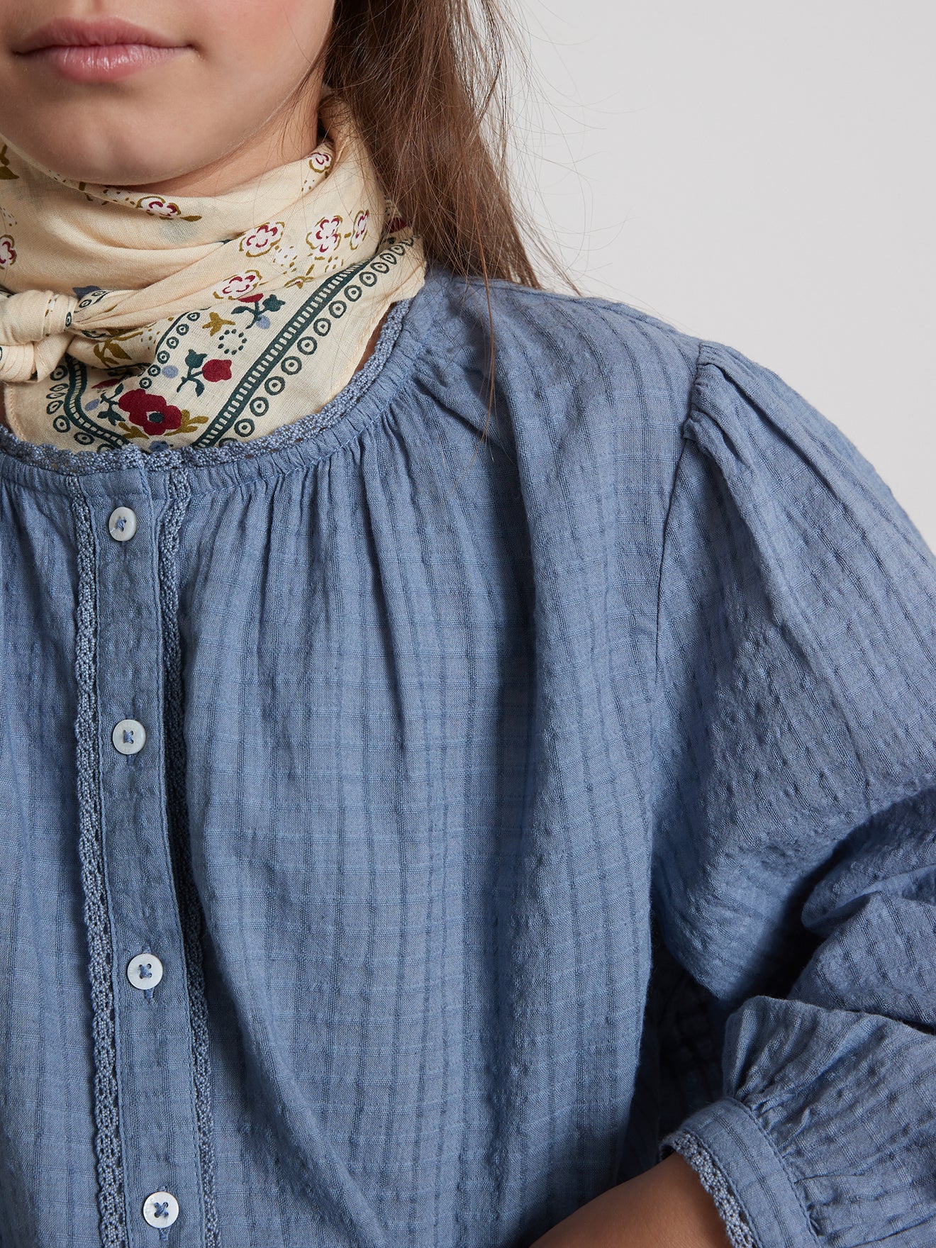 Chemise seersucker Fille