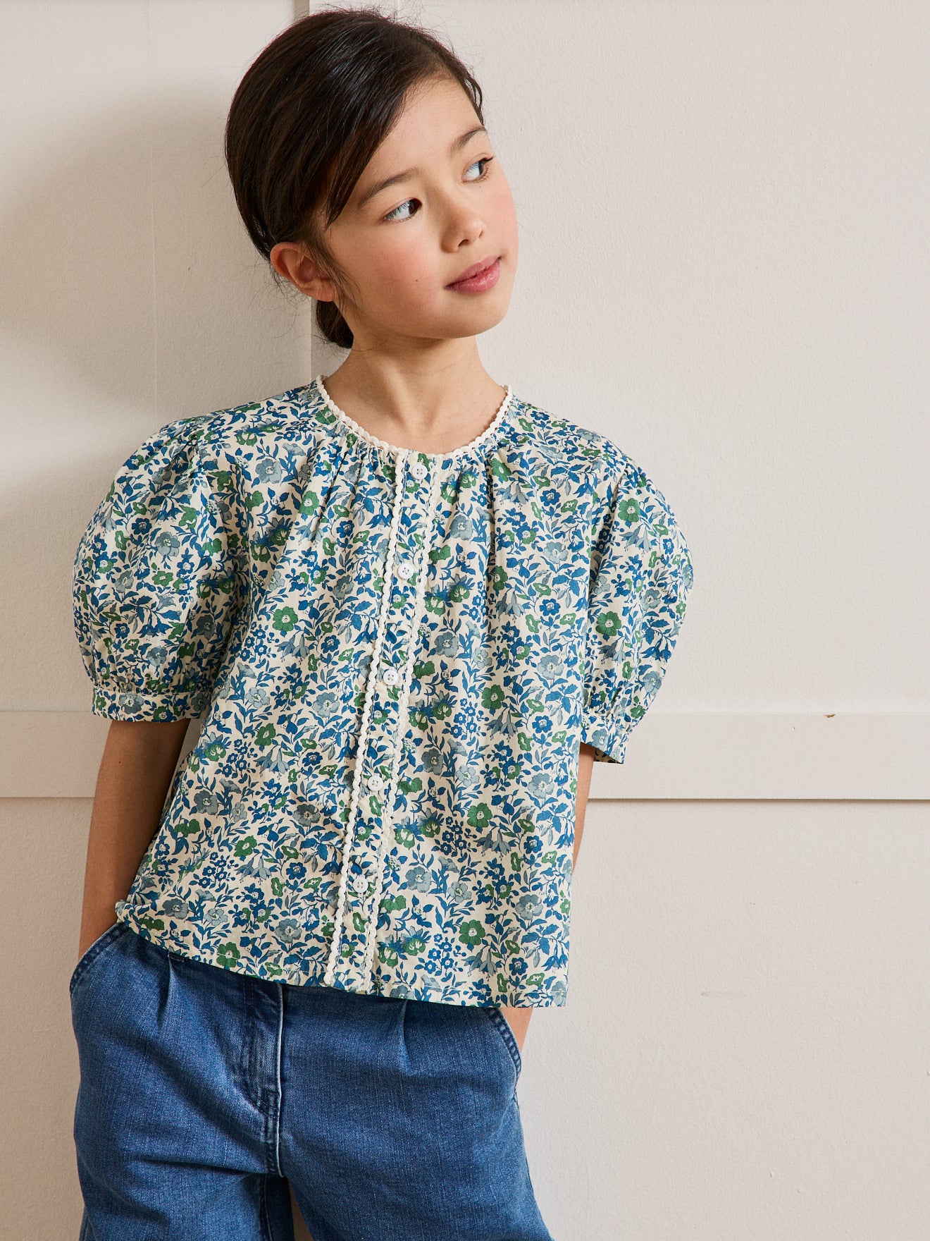 Chemise Fille en tissu Liberty