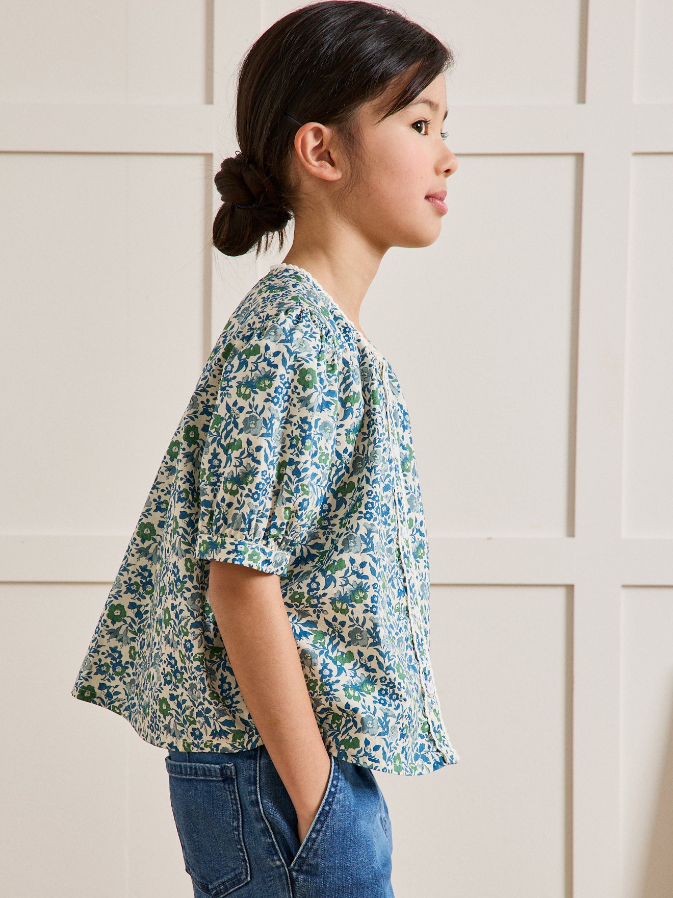 Chemise Fille en tissu Liberty