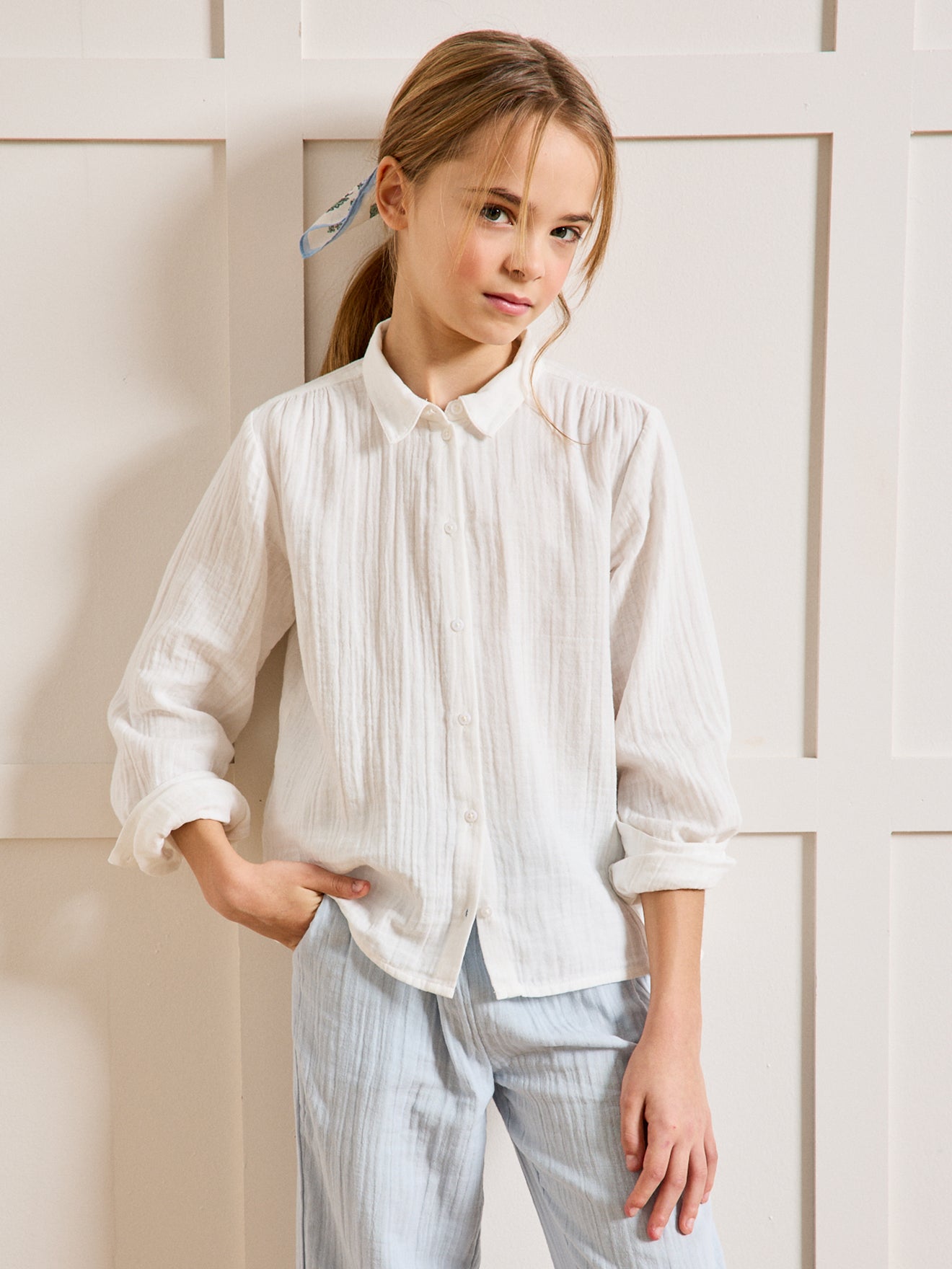 Chemise Fille en gaze - Coton biologique